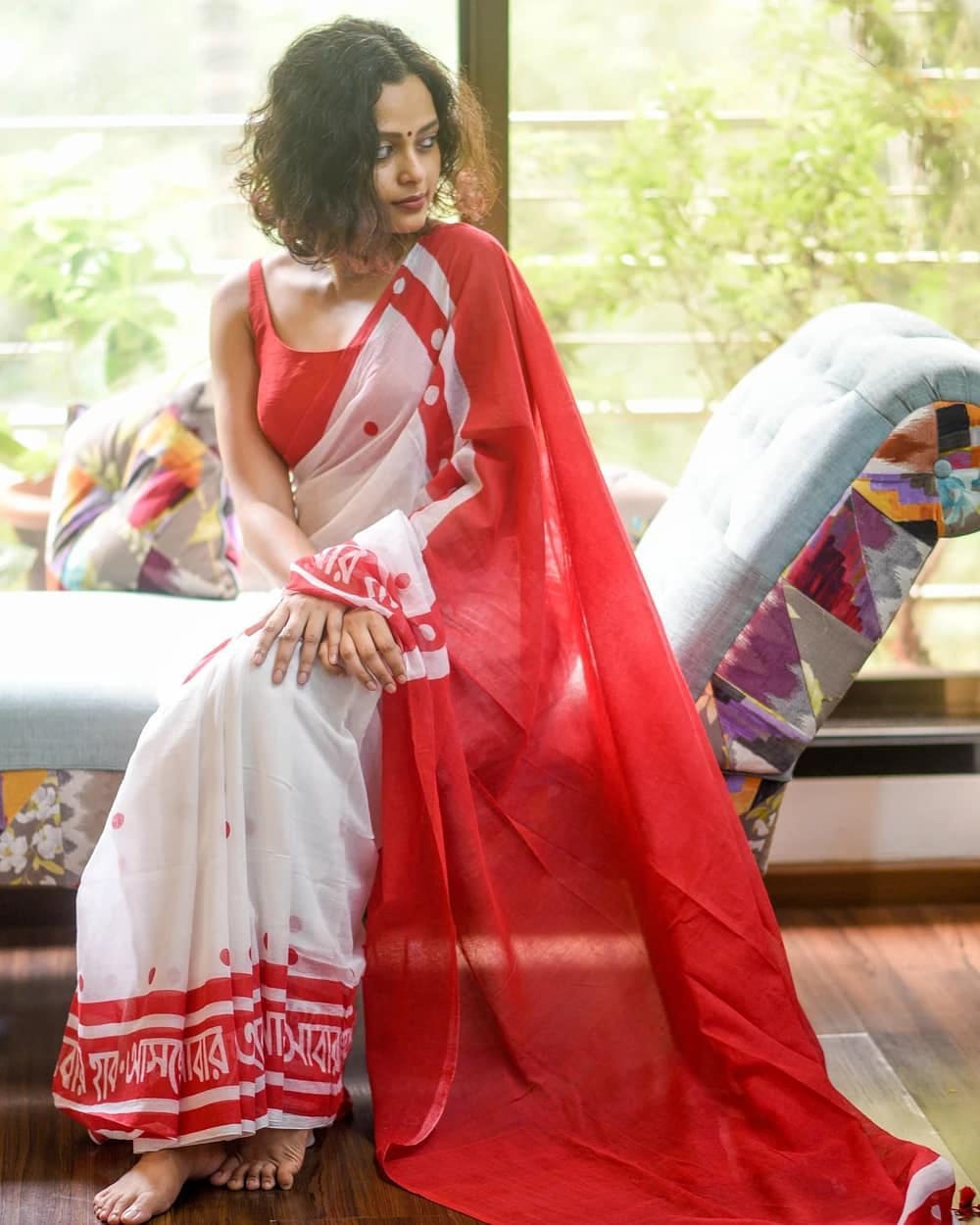 Graceful MulMul Cotton Saree -SH0566