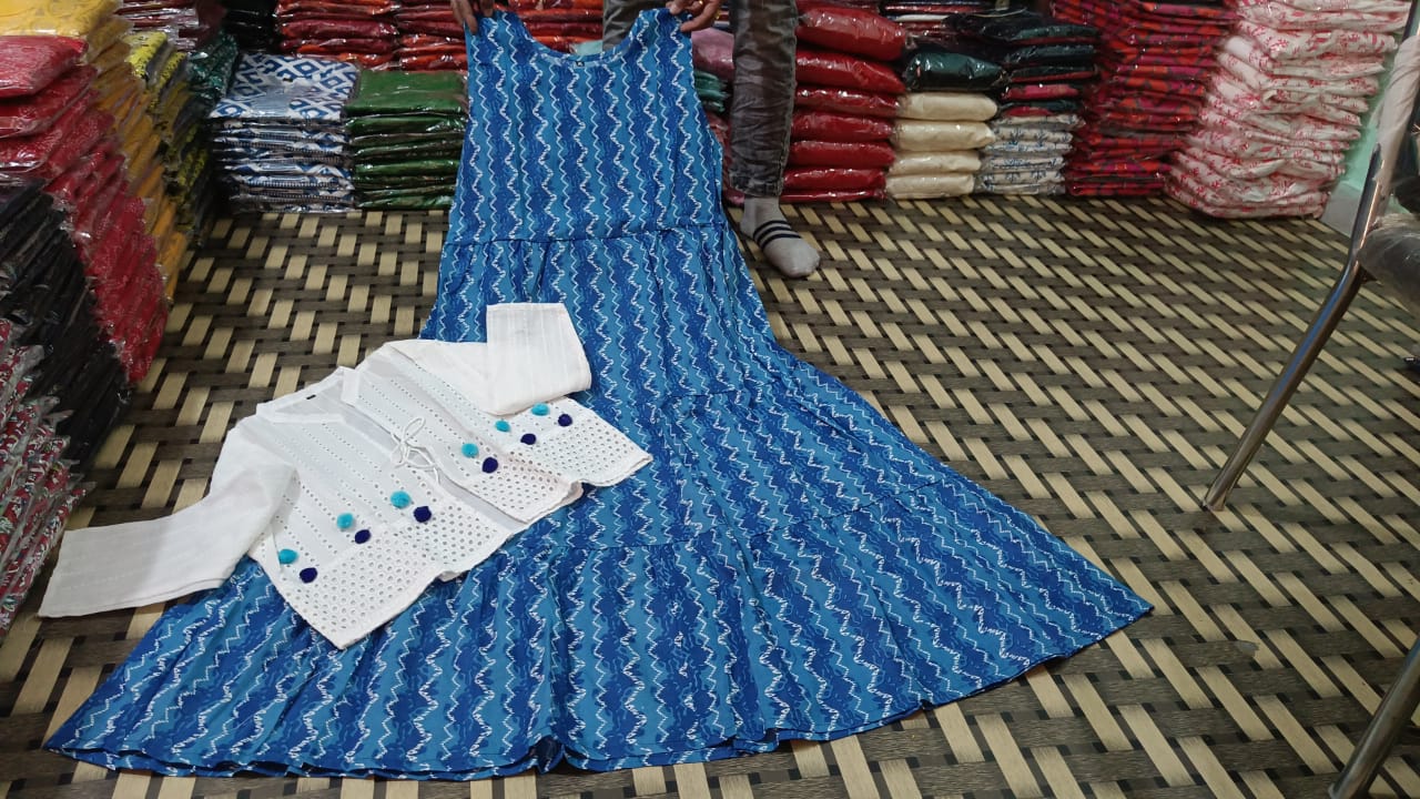 Premium Rayon Gown With Jacket for Women-SHK1127