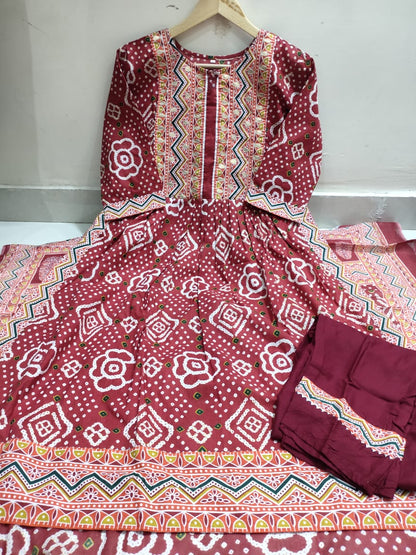 Exclusive New Traditional Hand Block Printed Cotton Suits-SHKS1048