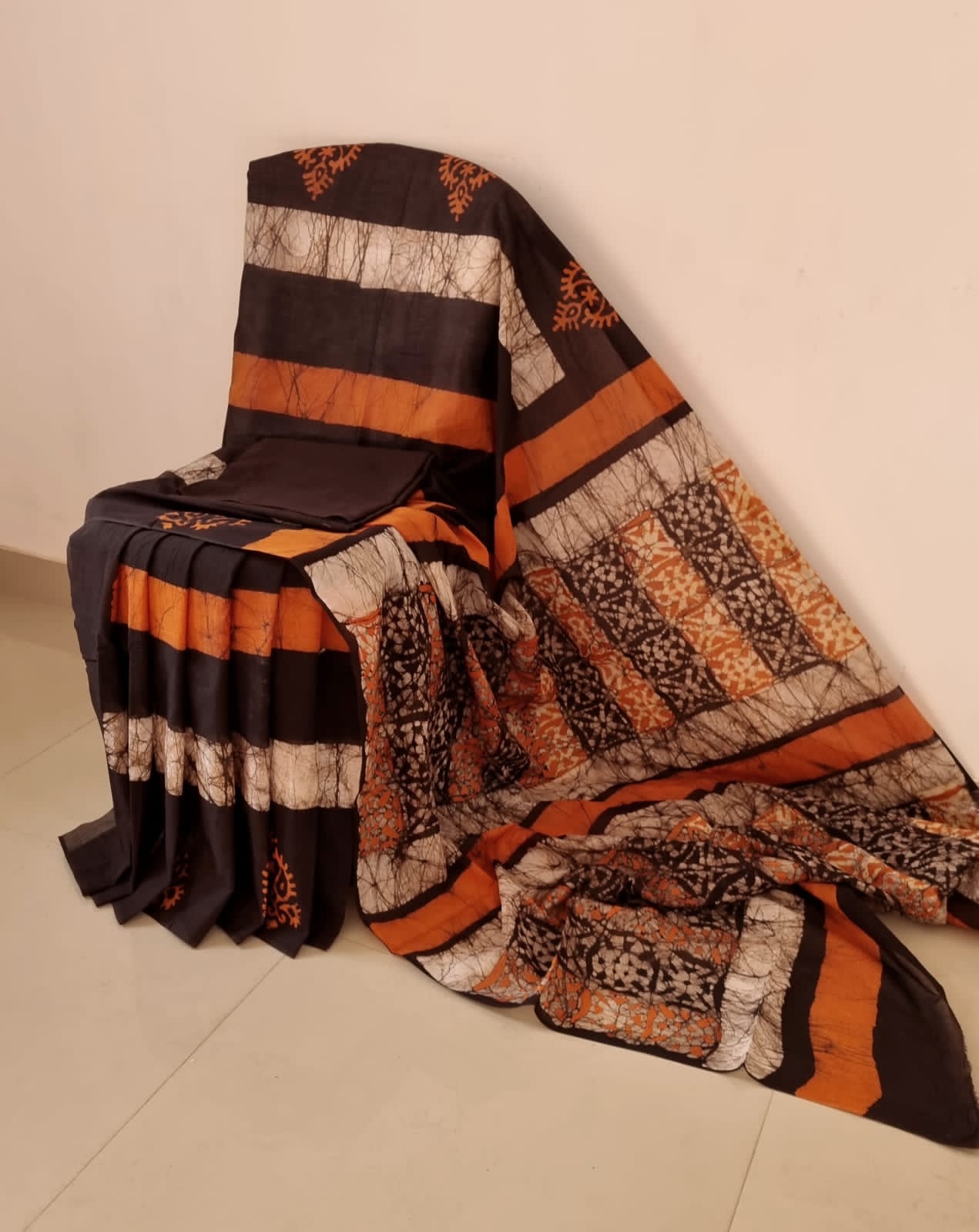 Beautiful Handblock Printed MulMul Saree Collections -SH0646