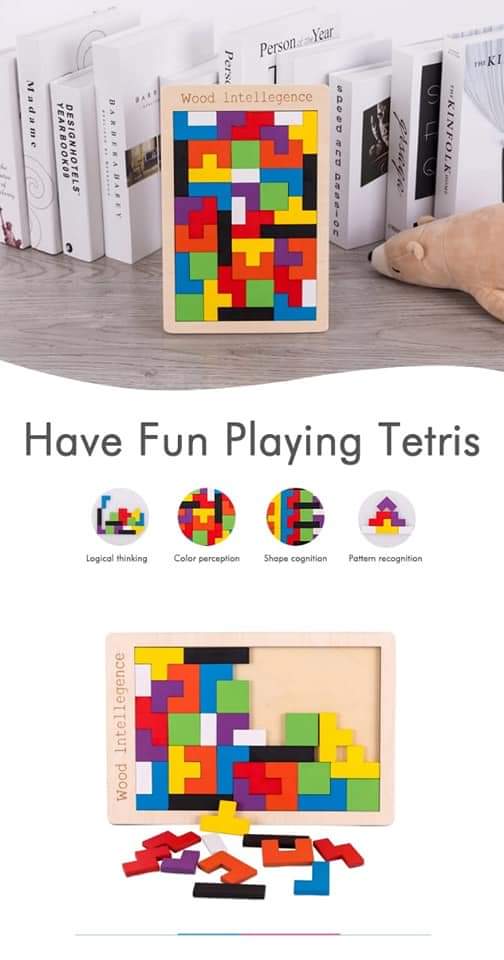 Wooden Tetris Puzzle Toys for Kids-SHTM1123
