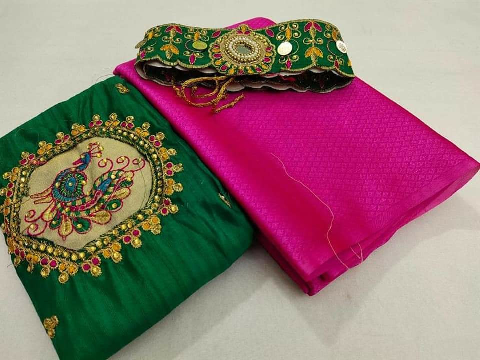 Chiffon Leaf Saree Collections-SH0593