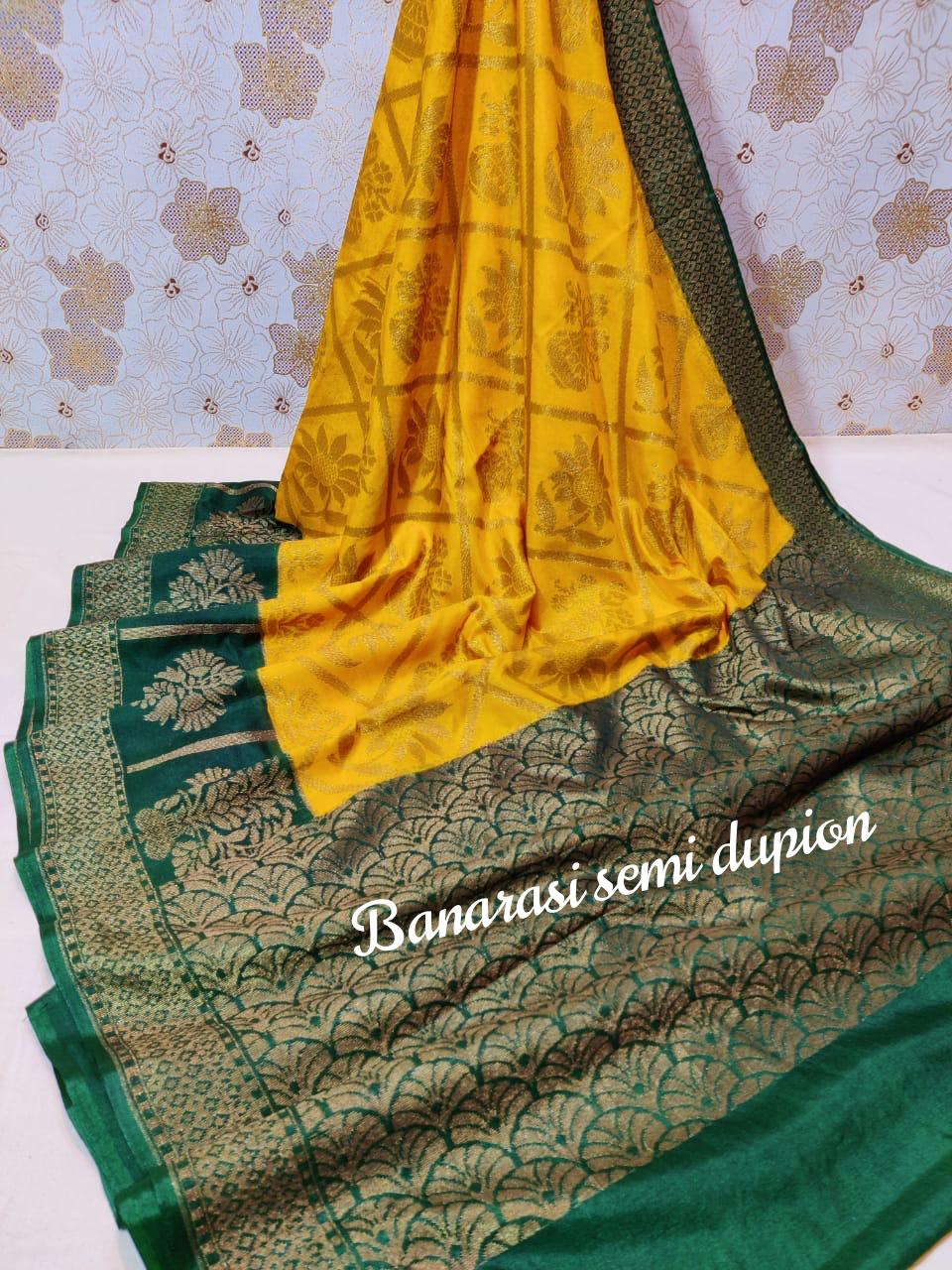 Semi Dupion Soft Silk Sarees -SH0629