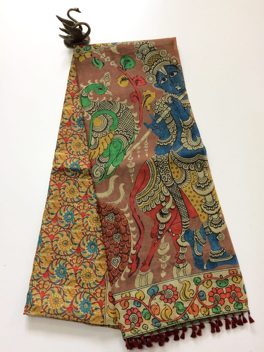 Digital Kalamkari Cotton Sarees - SH0603