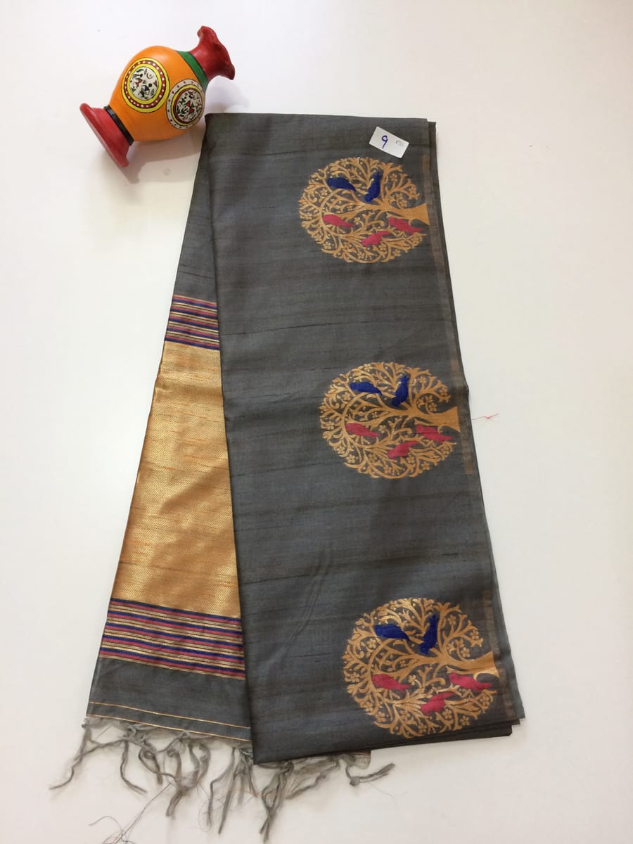 Fancy Jute Silk Sarees - SH0611