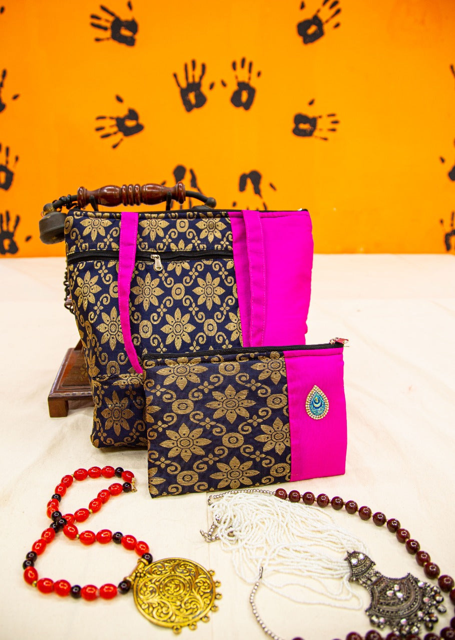 New Bag Combo Brocade Handbags & purse-SHB1057