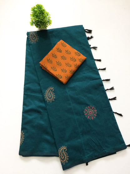 South Cotton sarees With Blouse Piece-SH0564