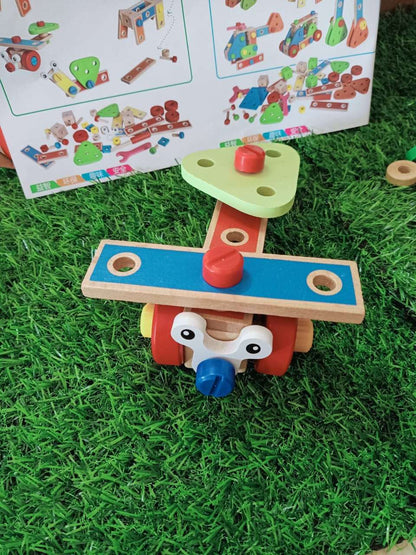 Colorful Wooden Nut Assembly Building Blocks for Kids - SHTM1047