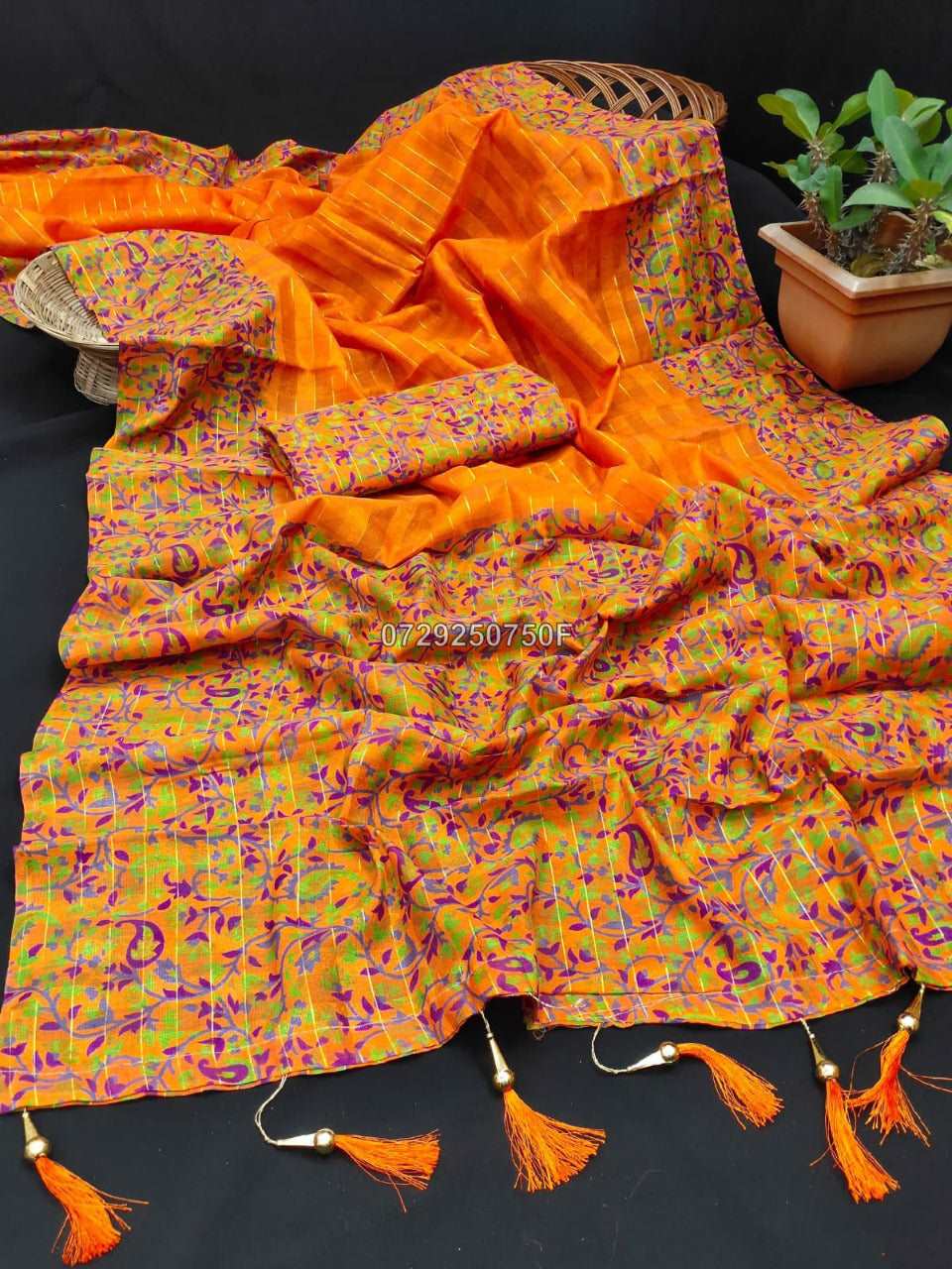 Beautiful Soft Cotton Saree Collections -SH0635