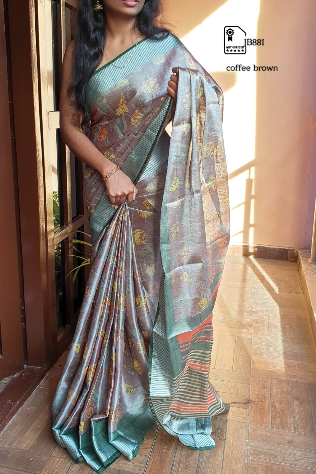 Soft Linen Tissue Saree Collections - SH0615