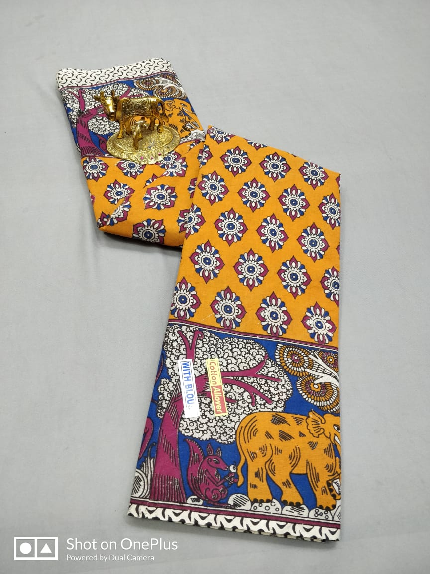 Kalamkari Cotton Saree Collections -SH0633