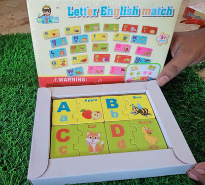 Wooden English Letter Matching Jigsaw Puzzle for Kids - SHTM1051