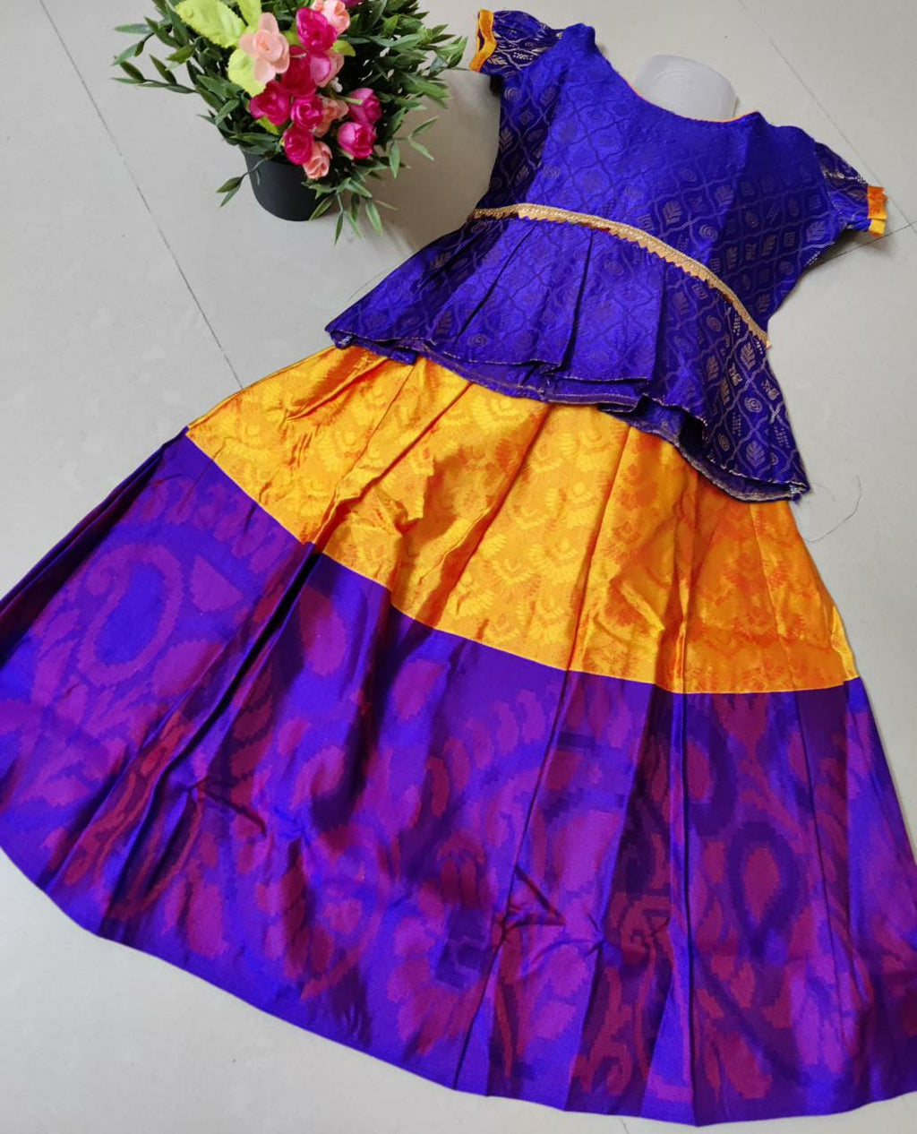 Ethnic Skirt Set for Girls-SHG1052