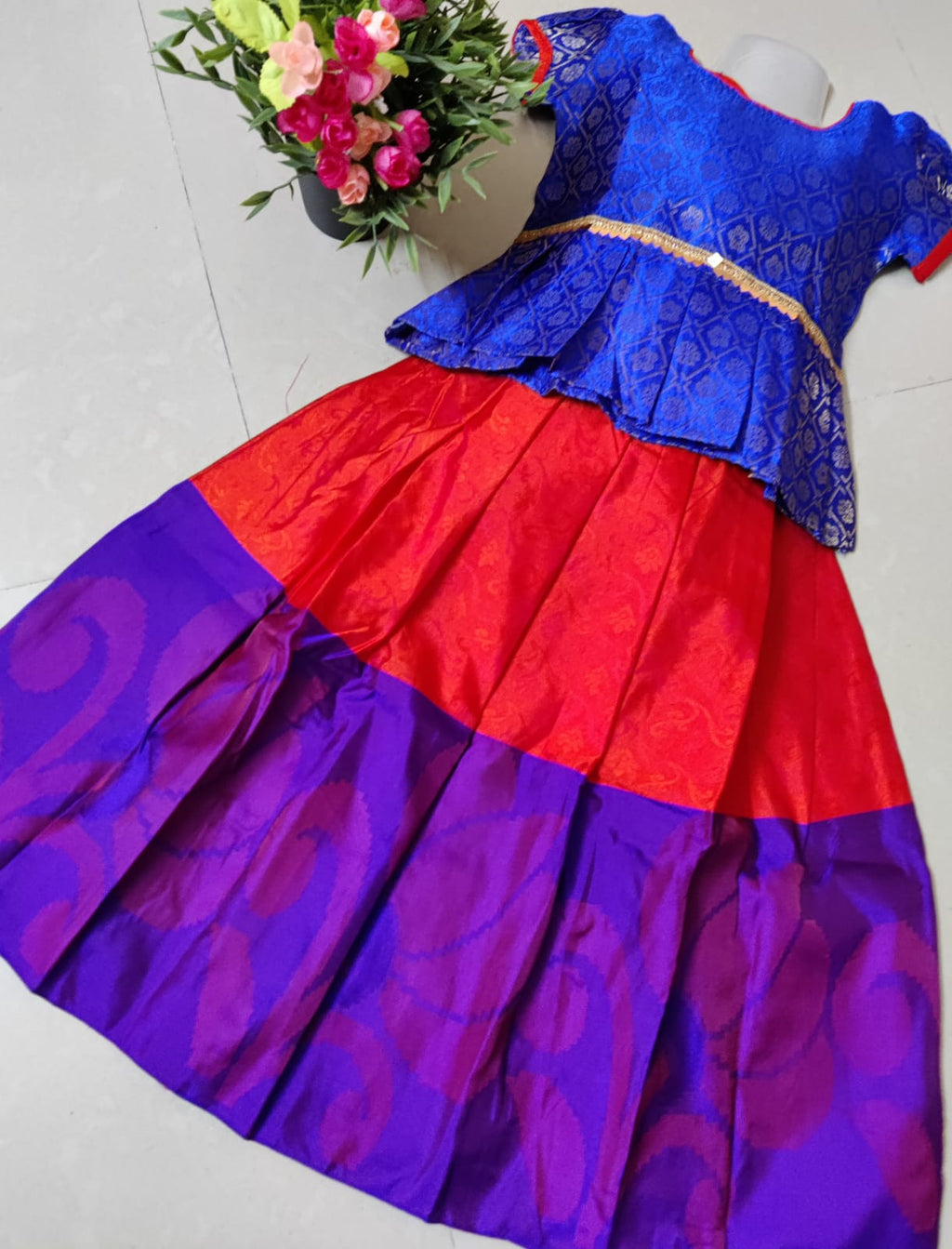 Ethnic Skirt Set for Girls-SHG1052