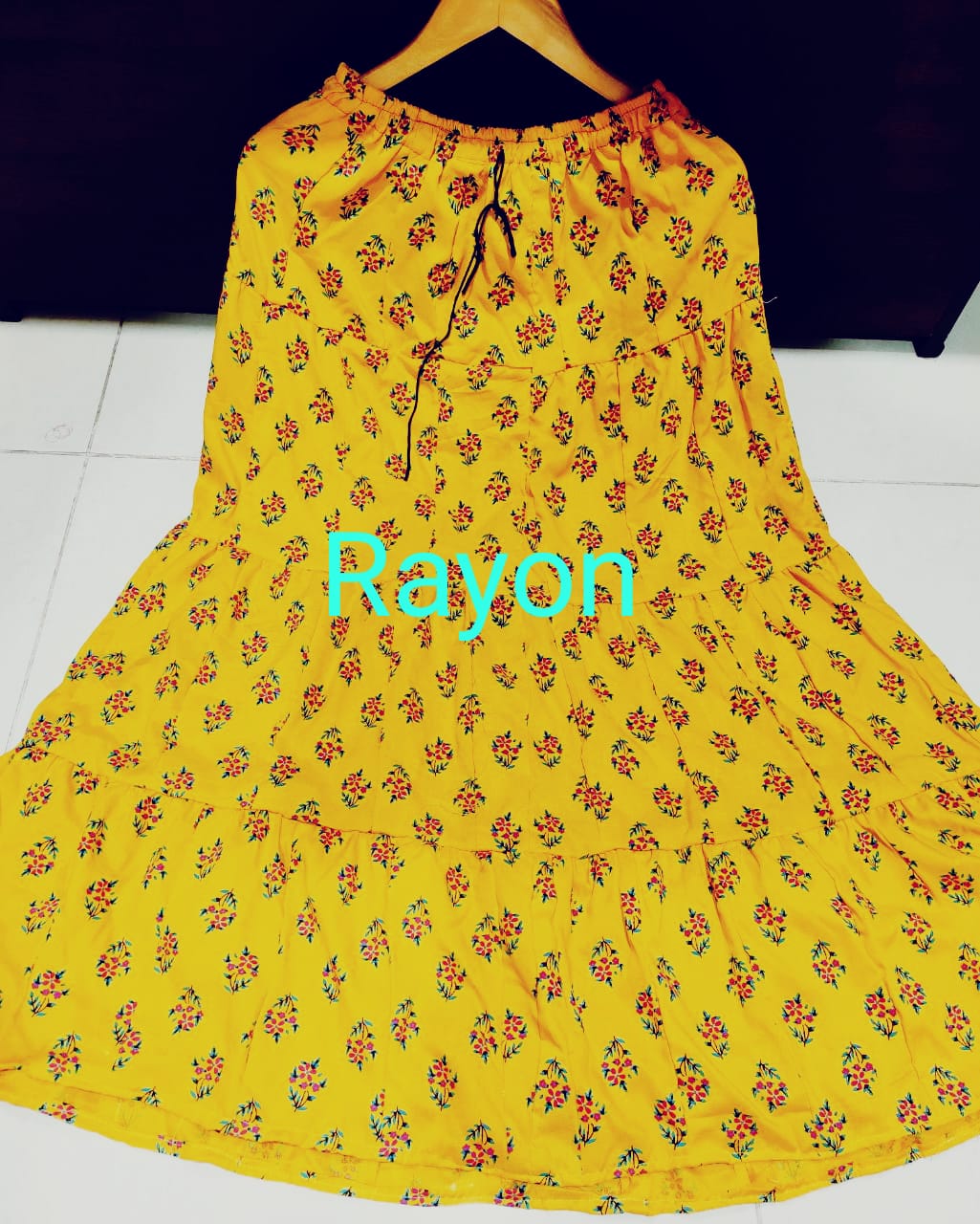 Women's Rayon/Cotton Printed Ethnic Skirt-SHBW1088