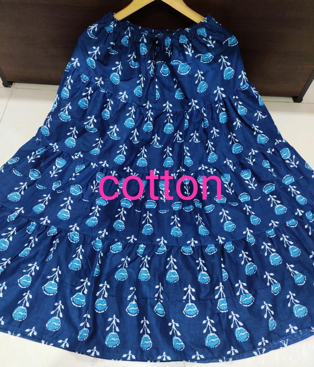 Women's Rayon/Cotton Printed Ethnic Skirt-SHBW1088