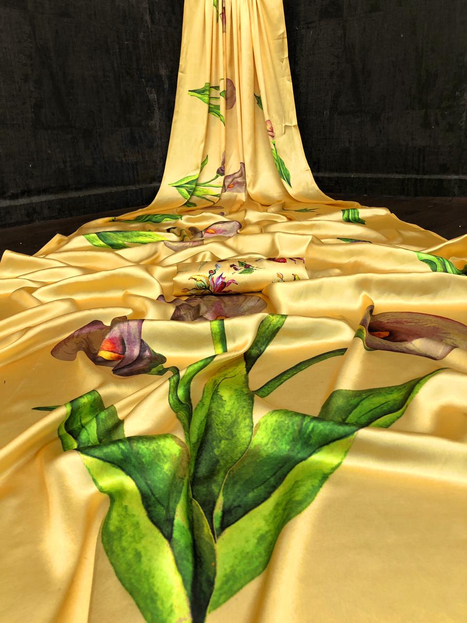 Beautiful Satin Saree Collections-SH0590