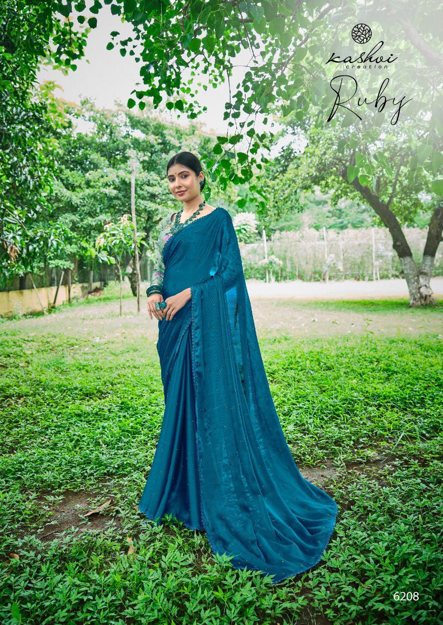 Moss Chiffon Designer Saree Collections-SH0591