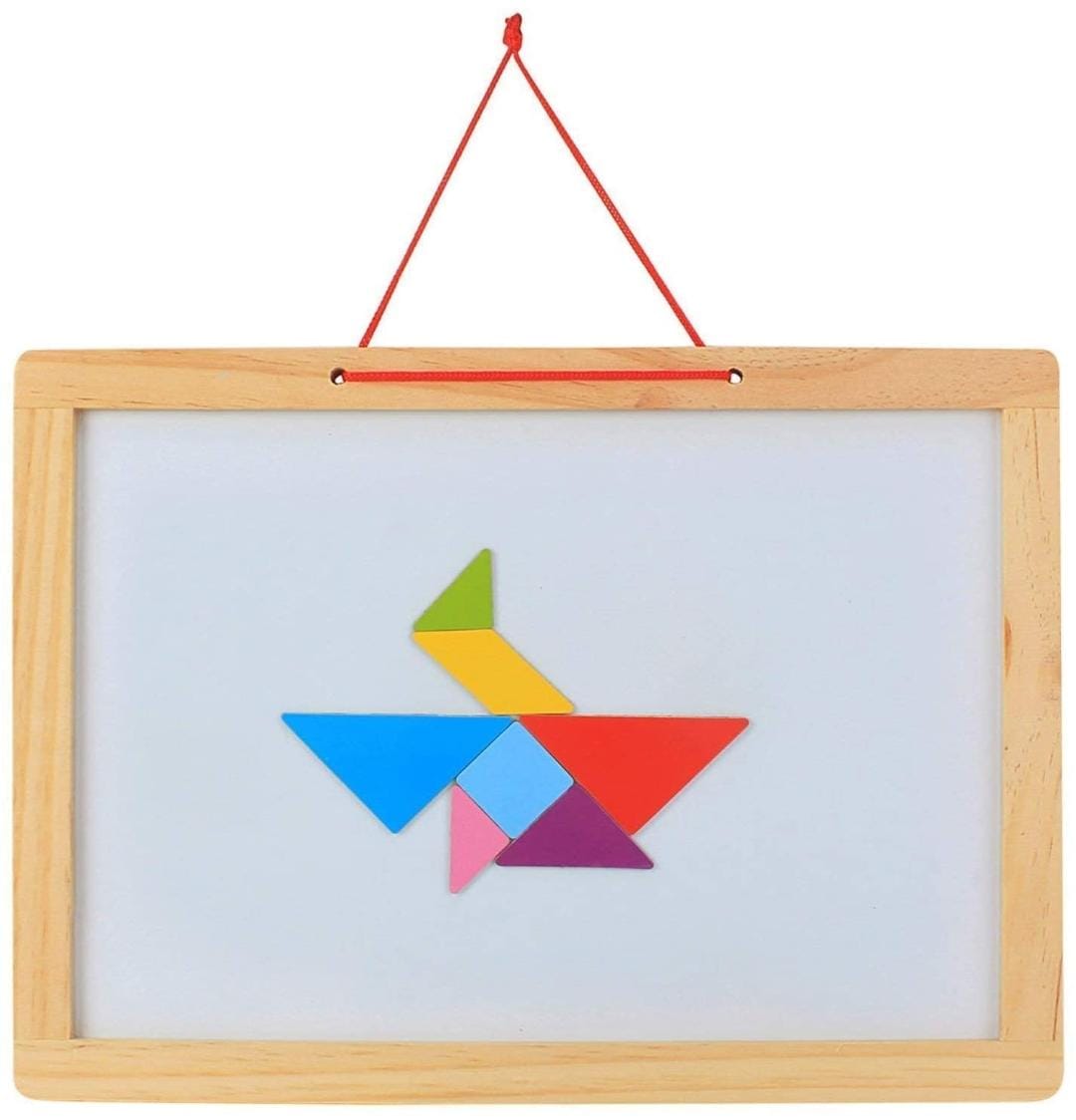 Double Sided Slate with Tangram for Kids-SHTM1098