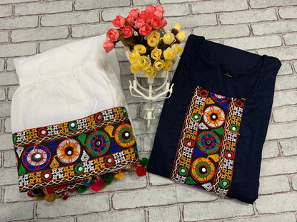 Ethnic Kurta Skirt Sets for Women-SHKS1029