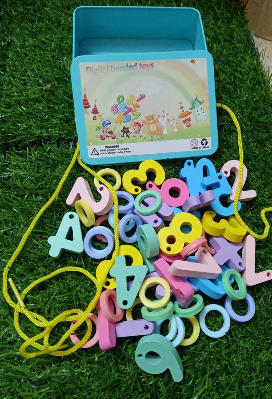Wooden Number and Bead Set for Kids - SHTM1052