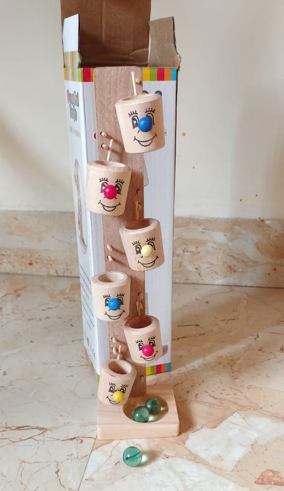 Wooden Clown Ball & Goli Game for Kids-SHTM1096