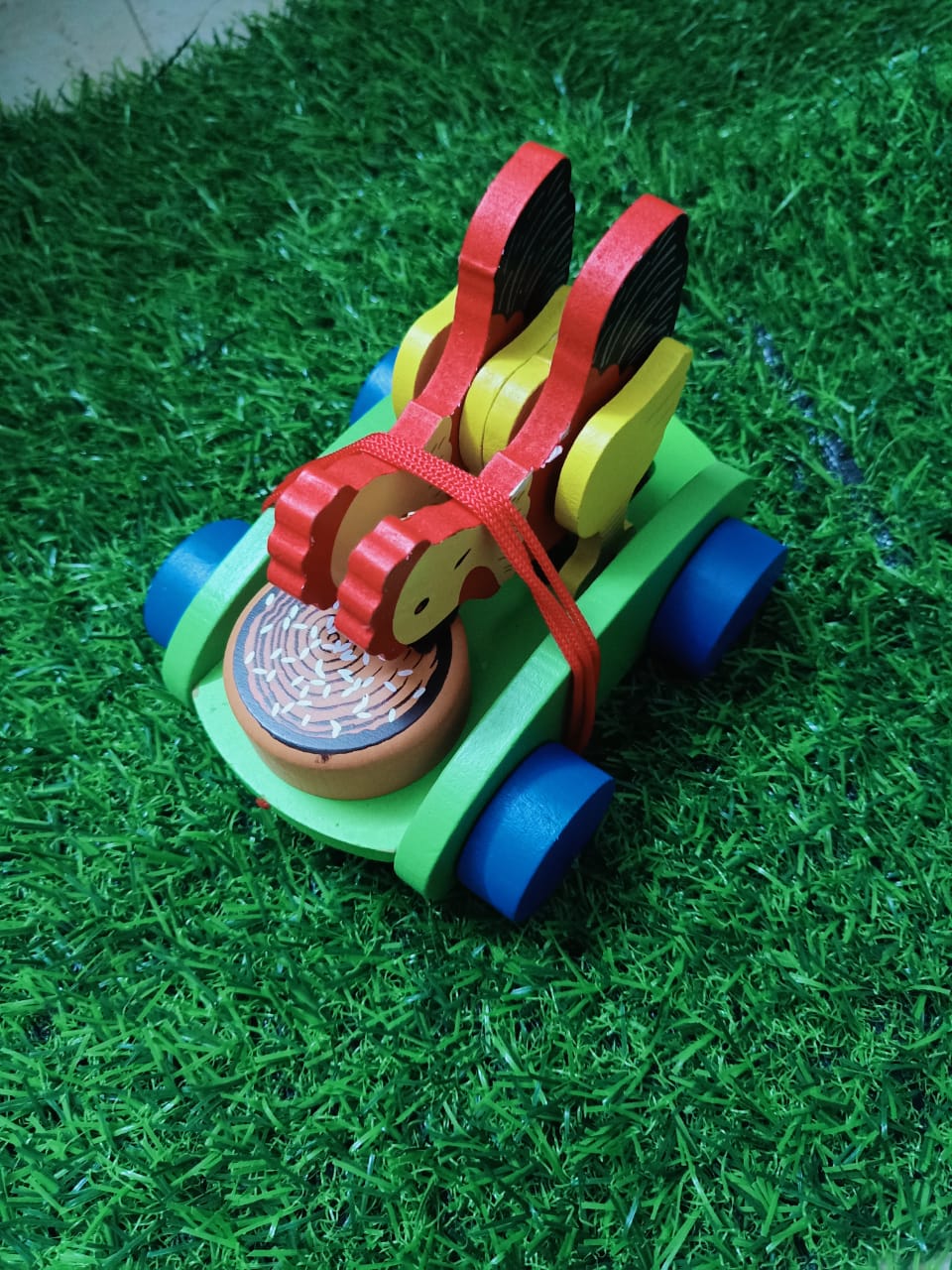 Wooden Cart with Hen for Kids - SHTM1060