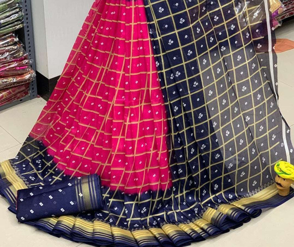 Attractive Art Silk Bandhani Saree-SH0500