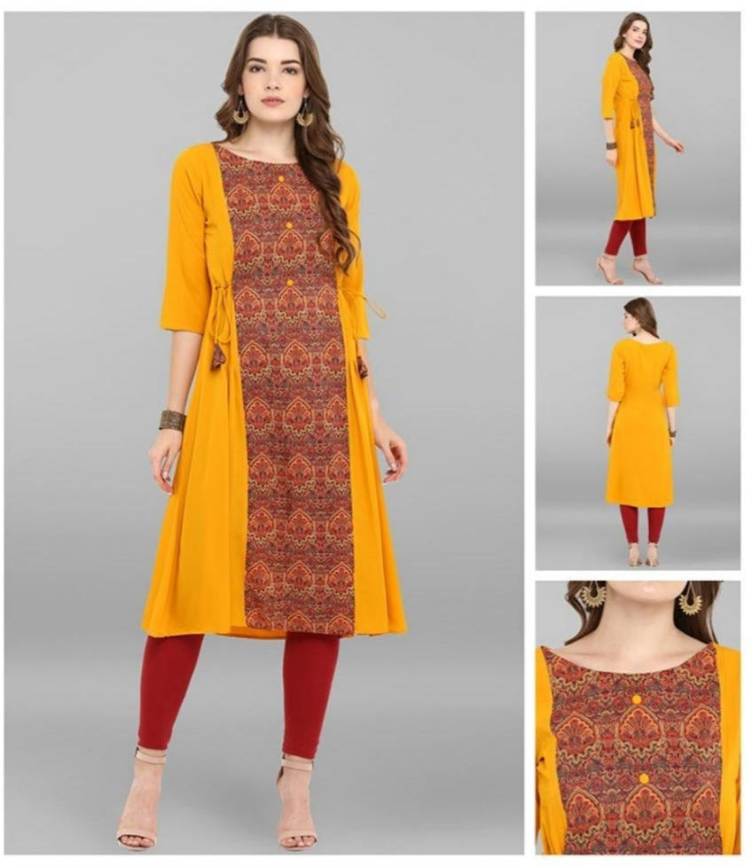 Stylish Poly Crepe Kurti-SHK1062