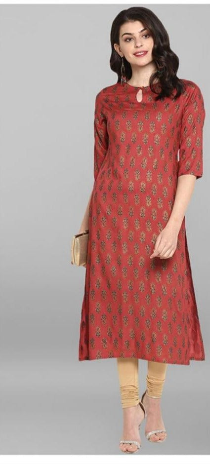 Elegant Rayon Work Wear Kurti-SHK1022