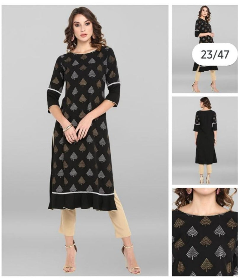 Modish Poly Crepe Kurti-SHK1047