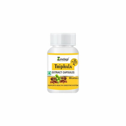 Zindagi Triphala Extract Capsule - 100% Natural Digestion - Herbal Food Supplement - (60 Capsules) - SHTZ1026