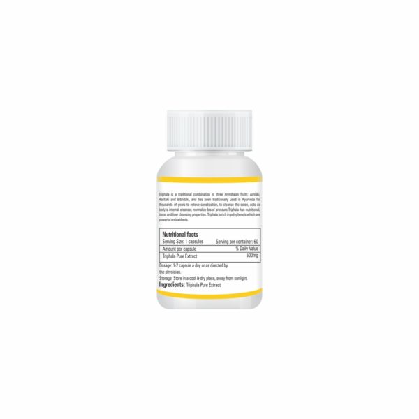 Zindagi Triphala Extract Capsule - 100% Natural Digestion - Herbal Food Supplement - (60 Capsules) - SHTZ1026