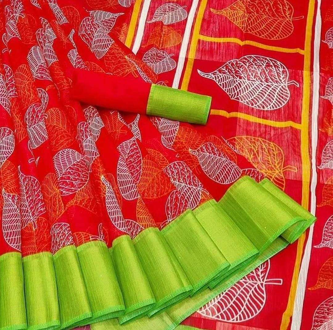 Classic Light Weight Linen Sarees-SH1002