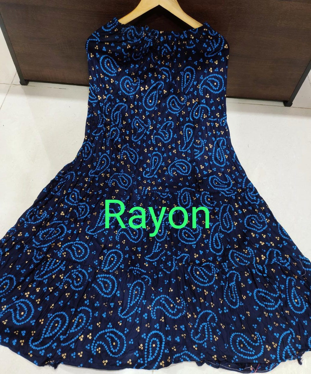 Women's Rayon/Cotton Printed Ethnic Skirt-SHBW1088
