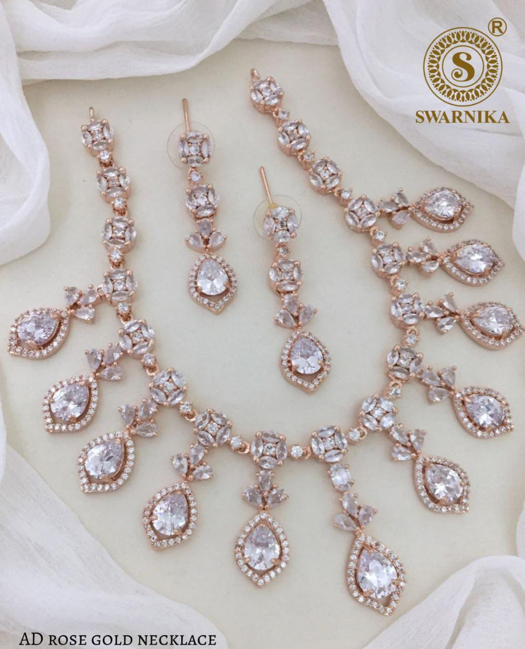 Trendy Rose Gold Neck Set- SHJ1072