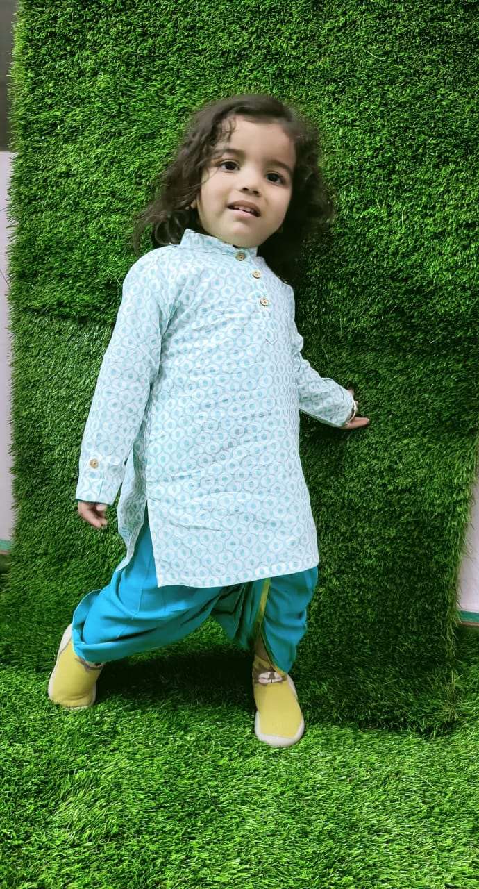 Cotton Dhoti Kurta Set For Boys-SHBOY1055