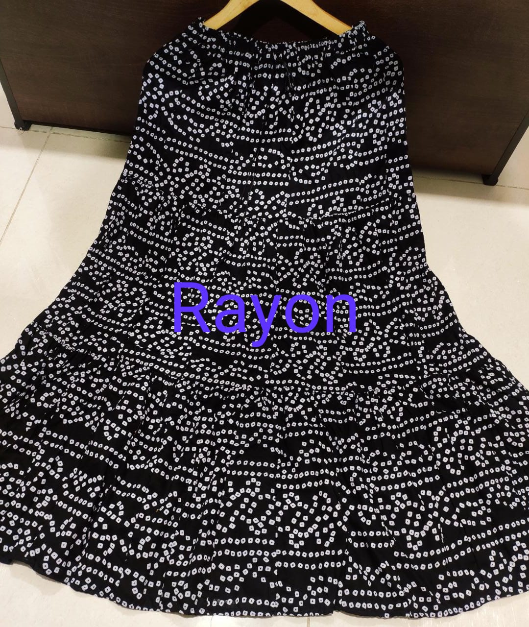Women's Rayon/Cotton Printed Ethnic Skirt-SHBW1088