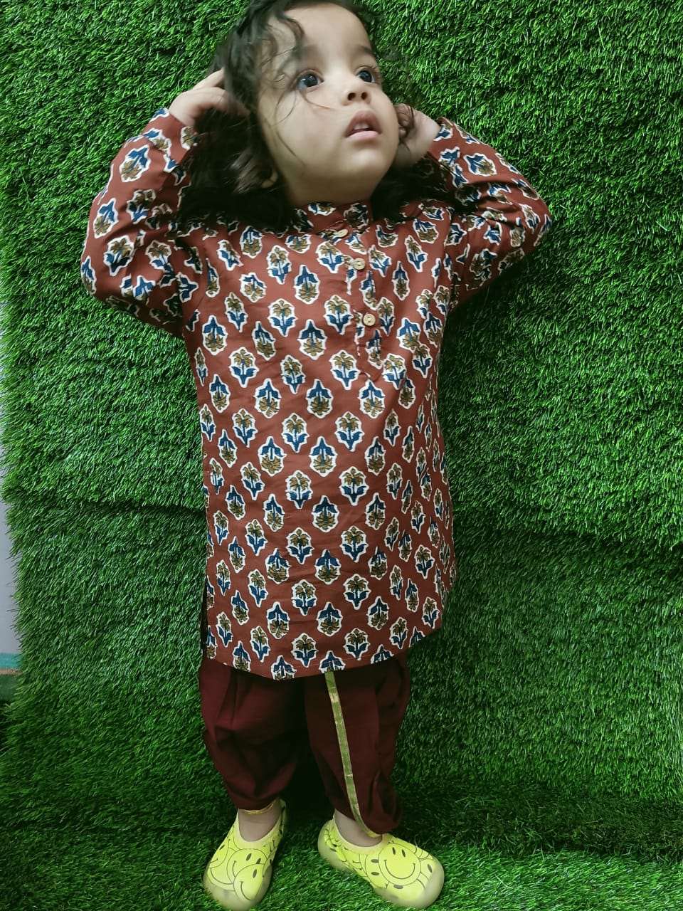 Cotton Dhoti Kurta Set For Boys-SHBOY1055