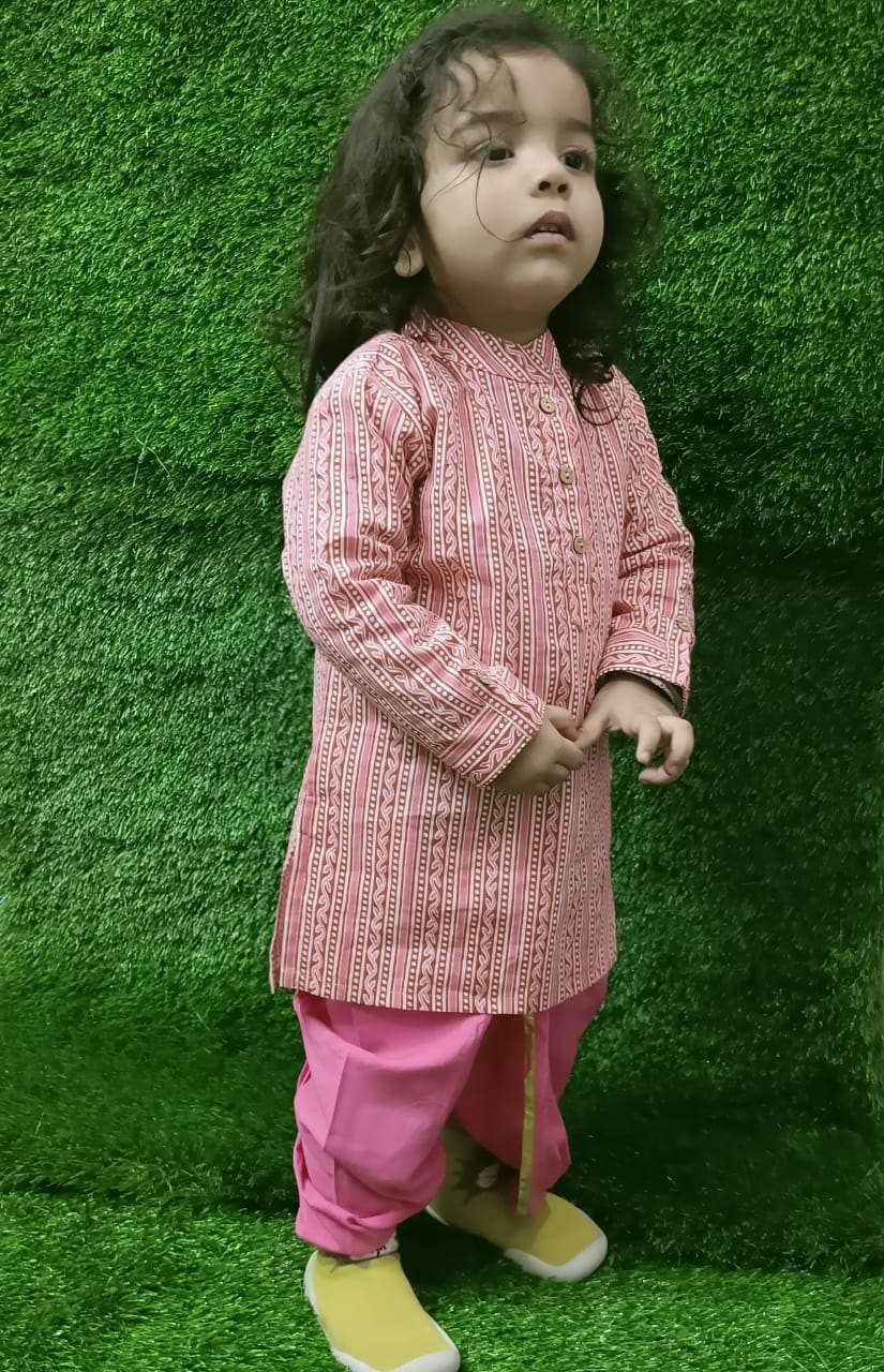 Cotton Dhoti Kurta Set For Boys-SHBOY1055