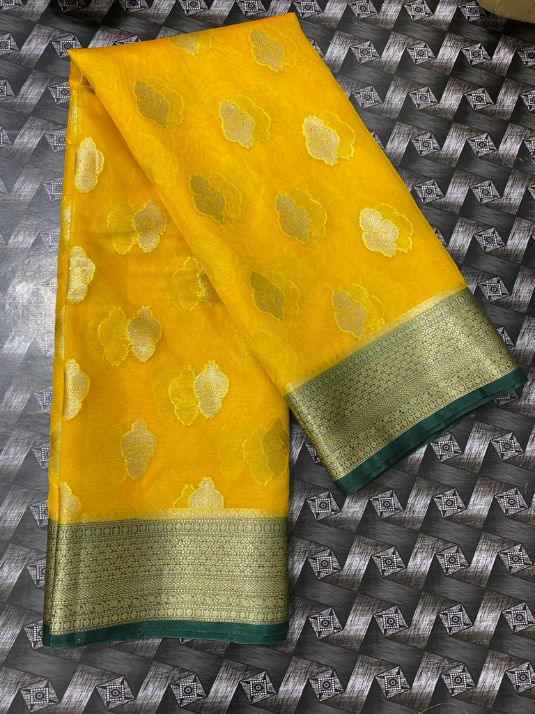 Beautiful Banarasi Kora Organza Saree Collections -SH0640