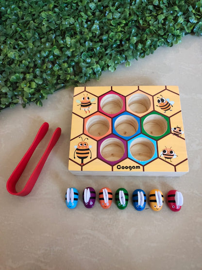 Wooden Montessori Industrious Little Bee Toy for Kids-SHTM1091