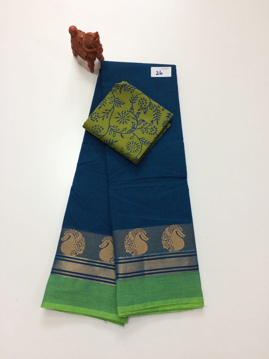 Buy Fancy Chettinad Cotton Fancy Border Saree - The Chennai Silk Online  Shopping.