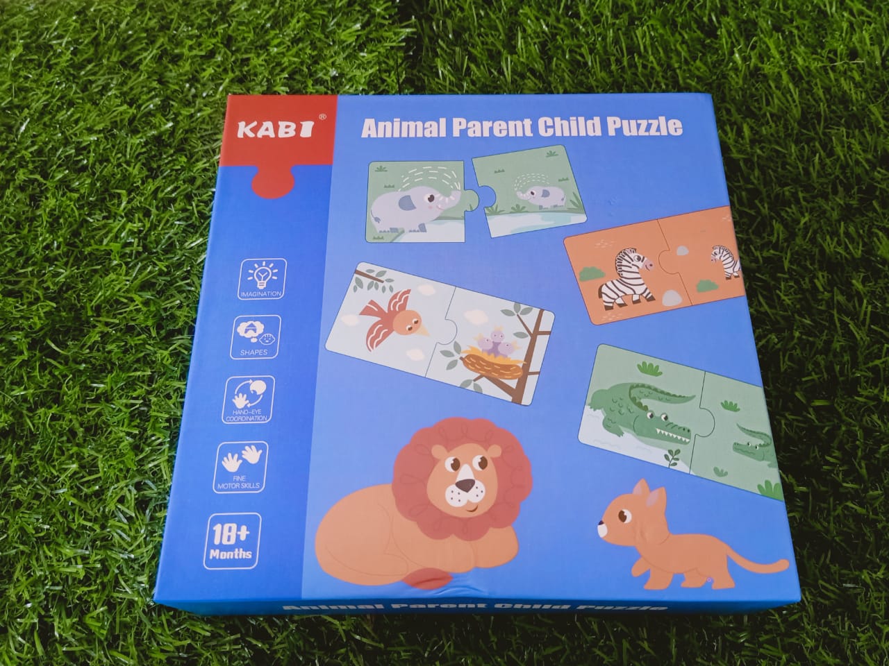 My First Learning Puzzle - Animal and Parent, Multi Color for Kids-SHTM1073