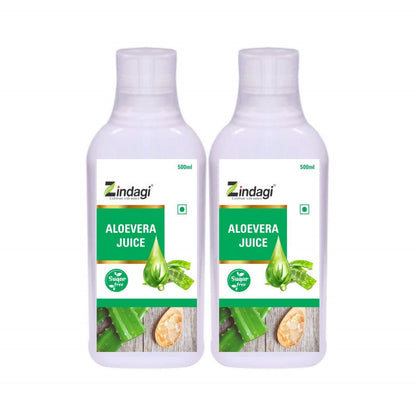 Zindagi Aloevera Juice- Improve Digestive System - 100% Pure And Natural Herbal Supplement (500 Ml) - SHTZ1046