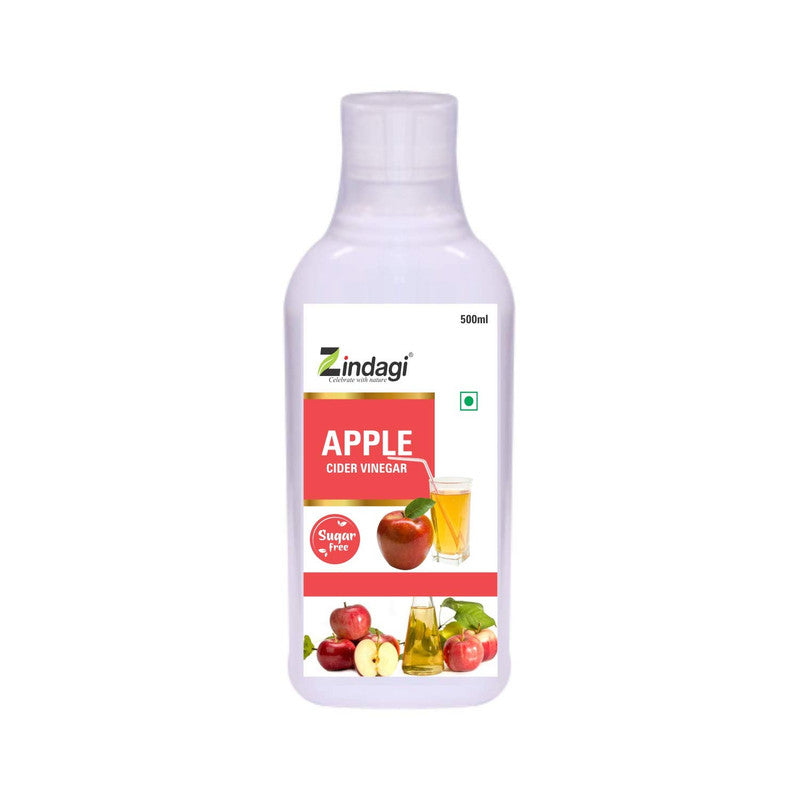 Zindagi Apple Cider Vinegar - Raw, Unfiltered And Undiluted - 100% Pure Vinegar(500 Ml)  - SHTZ1048