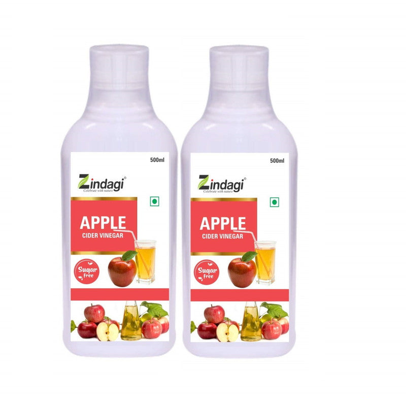 Zindagi Apple Cider Vinegar - Raw, Unfiltered And Undiluted - 100% Pure Vinegar(500 Ml)  - SHTZ1048