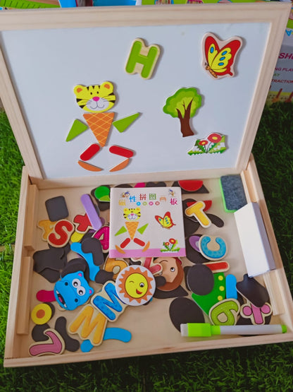 Magnetic Puzzle Drawing Board for Kids-SHTM1084