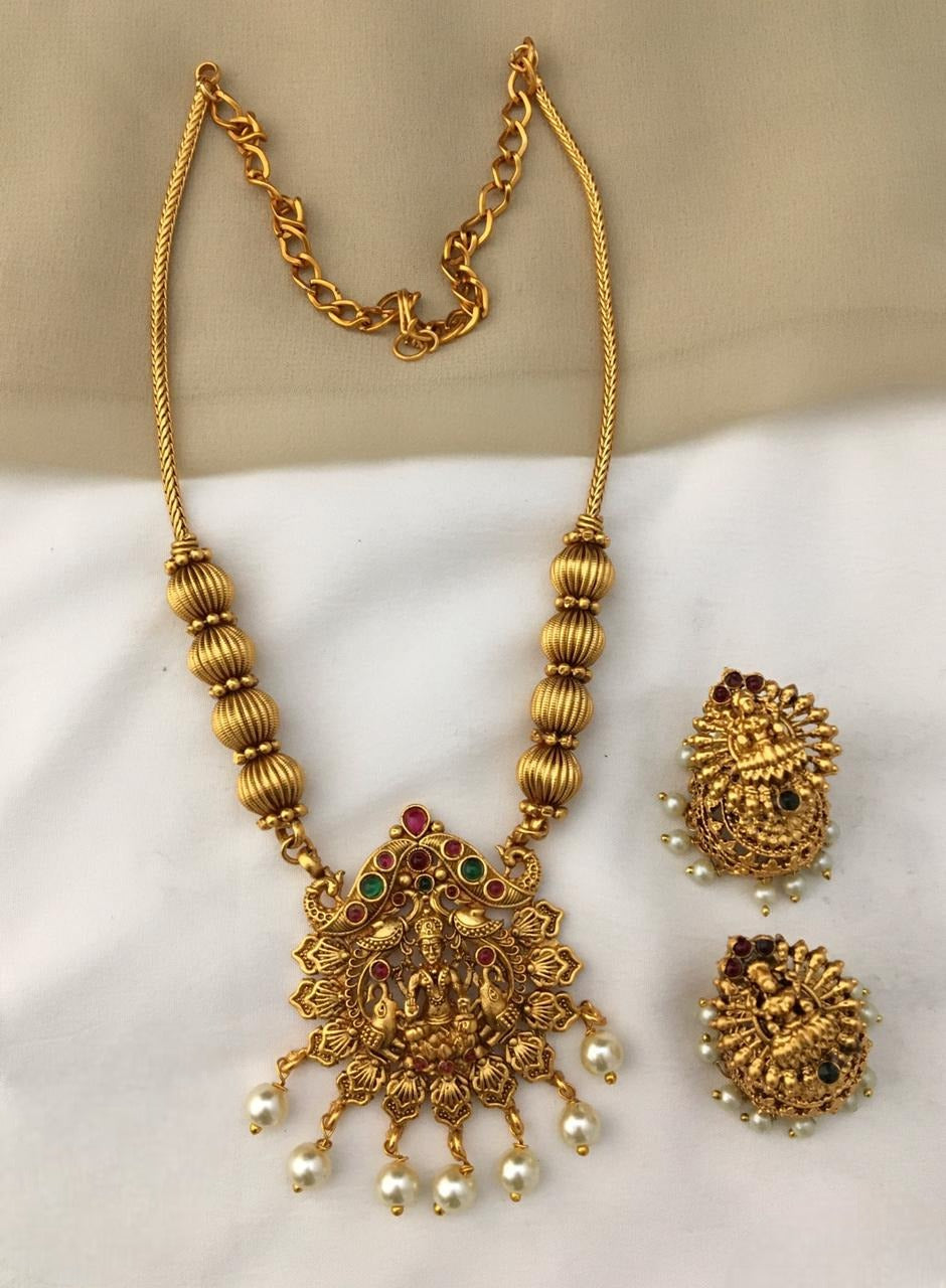Classic Matte Finish Necklace Set- SHJ1013