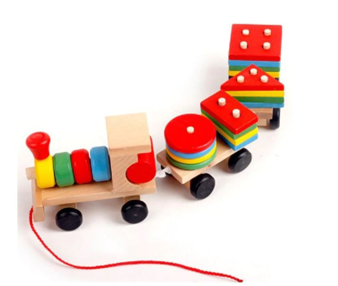 Shape Sorter Stacking Train for Kids-SHTM1090